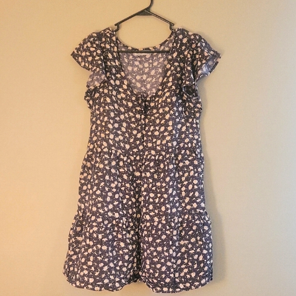 Arizona Jean Company Juniors Navy Floral Dress